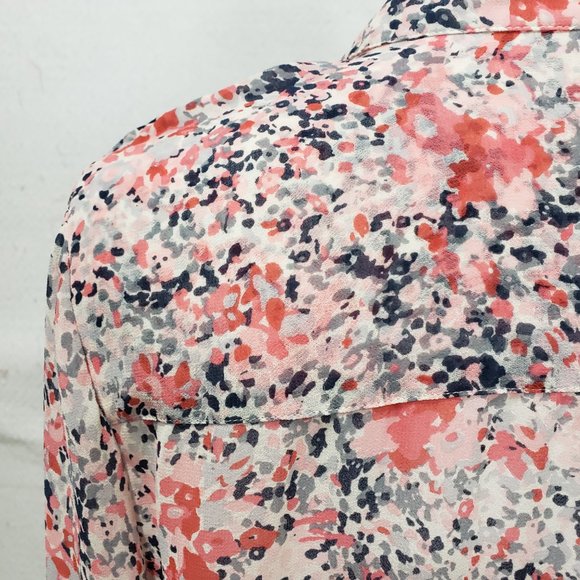 Flowy Charter Club Semi-Sheer Pleat Front Poly Tunic Blouse, 10 - Picture 7 of 12